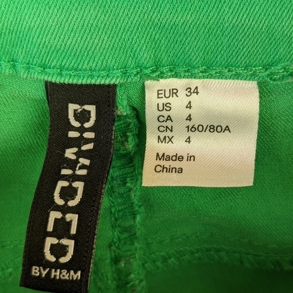 H & M Divided Green Skinny Jeans - Picture 3 of 8